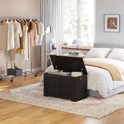 DINZI LVJ Storage Chest, Wooden Toy Box, Espresso 31.5" L - Image 2