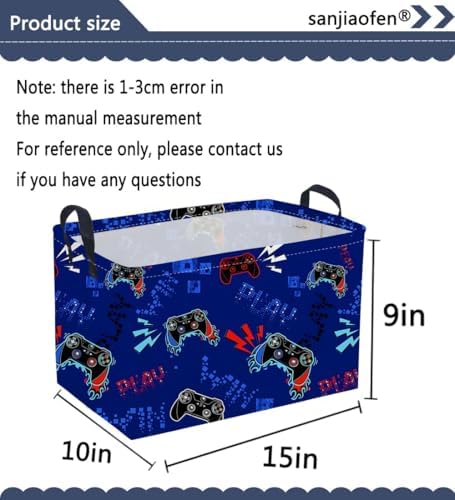 Rectangular Game Basket for Boys, Game Storage Bin, Boy Storage Basket - Image 7