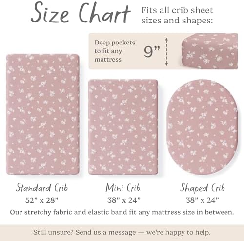 Sorrel + Fern Baby Crib Sheets Neutral, Fitted 2-Pack - Image 5