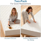 2Pack Waterproof Crib Mattress Protector, Cotton 52X28 Fitted Crib Sheets Crib - Image 3