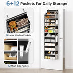 Over The Door Organizer 6 Tiers, Behind The Door Storage Hanging Shelves - Image 4