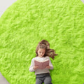 OLANLY Lime Green Round Rugs for Bedroom by OLANLY
