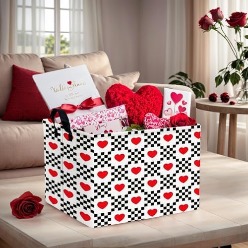 Valentine's Day Basket for Gifts Empty Cute Heart Large Gift Basket Decorative - Image 2