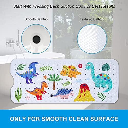 GDV Baby Bath Mat for Tub for Kids, 40 X 16 Inch Extra Large Bathtub Kid Mat - Image 6