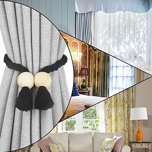 Magnetic Curtain Tiebacks Decorative Tie Back Drapes Holdbacks Nieffeiy - Image 6