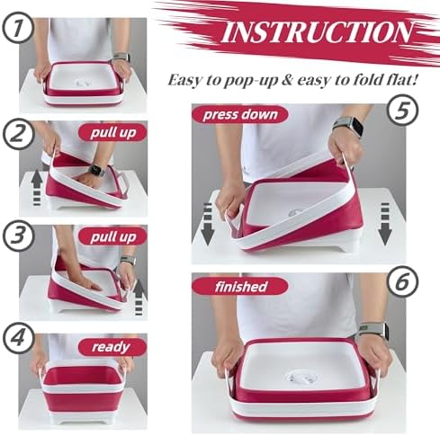 GIMWA 2.4Gal Collapsible Dish Basin - Image 4