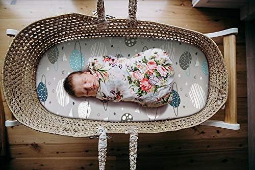 Stretch Fitted Bassinet Sheet Set BROLEX 2 Pack Cradle Sheets - Image 4