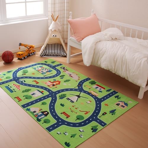 Amazon Basics Kids Washable Area Rug, Printed Carpet Play Mat - Image 2