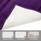 HOMEIDEAS Bathroom Rugs Sets 2 Piece, Super Soft Non Slip Bath Mat Purple - Image 5