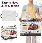 Race Car Toy Storage Basket, Collapsible Kids Laundry Hamper - Image 2