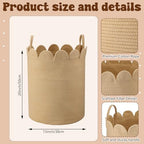 LemonRoad Round Woven Basket Brown - Image 2