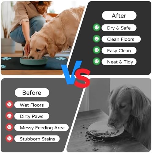 Dog Cat Food Mat, Absorbent Pet Feeding Mat - Image 5