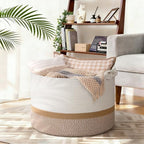 CherryNow 22"x22"x14" Large Blanket Basket, Home Décor - Image 2