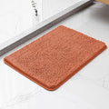 Chenille Bathroom Rug 17"x24" Coral, Non-Slip Plush Bath Mat by Kildoss