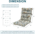 DYTXIII Outdoor High Back Chair Cushions Set of 2, Water Repellent Tufted - Image 3