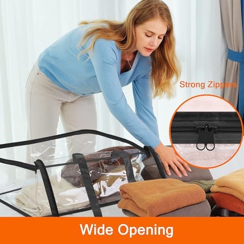 Vieshful 5 Pack Clear Clothes Storage Bags - Image 4