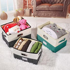 Large Linen Fabric Foldable Storage Bins - Image 3