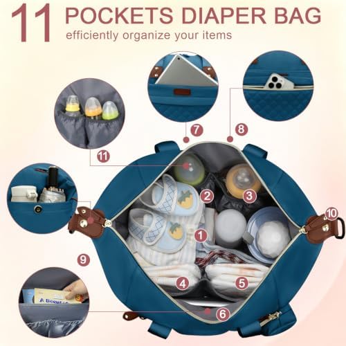Pritent Diaper Bag Tote Waterproof Maternity Baby Bags - Image 4
