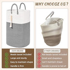 Woven Laundry Basket for Clothes, 80L Large Rectangle Laundry Hampers - Image 3