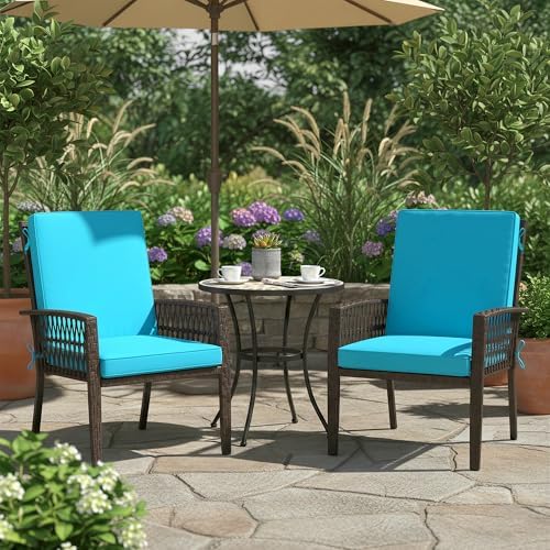 Summsun High Back Patio Dining Chair Cushions 2-Pack, 20 x 20 Inch - Image 2