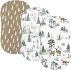 PHF 3 Pack Soft Bassinet Sheets, Woodland Breathable Comfy Cradle Sheets by PHF