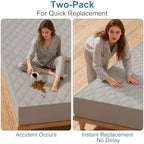 2Pack Waterproof Crib Mattress Protector, Cotton 52X28 Fitted Crib Sheets Crib - Image 3