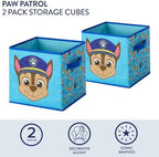 Nickelodeon Paw Patrol Kids Storage Cubes, 2 Pack Foldable Fabric Bins - Image 4