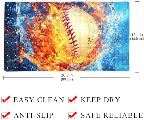 Non Slip Shower Mat Bathtub Mat 15.1x26.8 Inch, Quick Dry Bath Mat - Image 4
