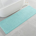 Polyester Bathroom Runner Rug 24"x72" Aqua Haze, Soft Bath Mat by Kildoss