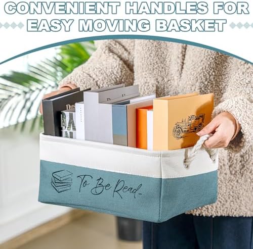 Marsui 1 Pcs TBR Basket Book Storage Bin Bookish Gifts - Image 3
