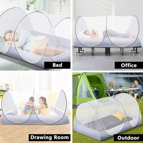 78*41*31 Inch Extra Large Pop Up Mosquito Net, Portable Foldable Mesh Tent - Image 6
