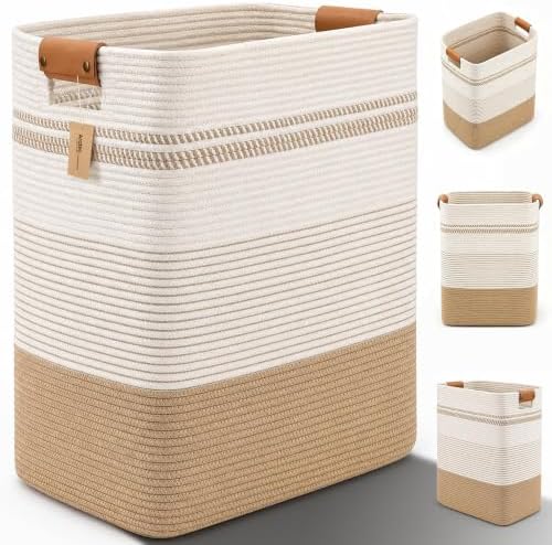 Laundry Hamper, Cotton Rope Laundry Basket by ARATECHOME