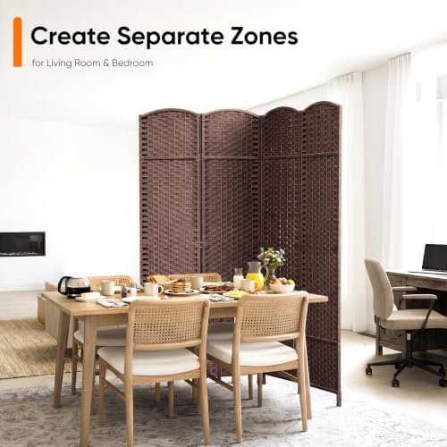 JOSTYLE Outdoor Privacy Screen 4-Panel Folding Room Divider Space Partition - Image 6