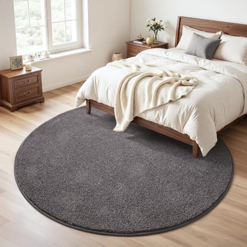 Keeko Round Area Rug 7ft for Living Room Bedroom, Soft Washable Circle Rug - Image 5