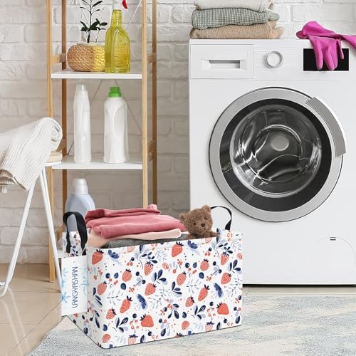 Rectangular Collapsible Strawberry Storage Basket Nursery Toy Organizer - Image 7