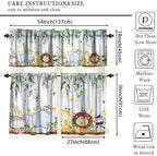 Forest Animal Valance Curtains, Watercolor Wild Animal Bear Fox Deer Kids - Image 5
