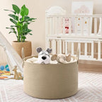 67L Large Woven Blanket Basket, Cotton Rope Baby Laundry Hamper - Image 6