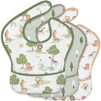 3 Pack Waterproof Baby Bibs for Eating, Mess Proof Feeding Bib by CivaruaKids