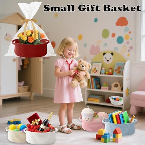 Red Woven Rope Basket - Image 4