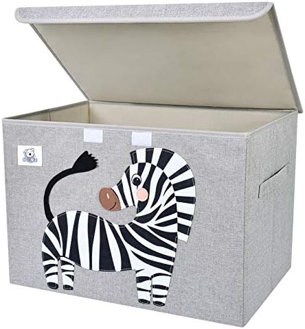 Large Toy Box Storage with Lid, Foldable Fabric Toy Chest Storage by CLCROBD