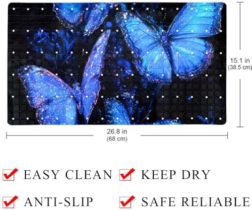 Bath Tub Shower Mat, Washable Bathtub Floor Mats, Suction Cups and Drain Holes - Image 4