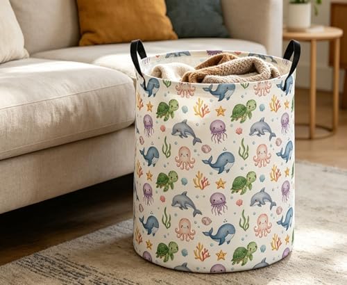 Kids Laundry Basket Ocean Hamper - Image 4