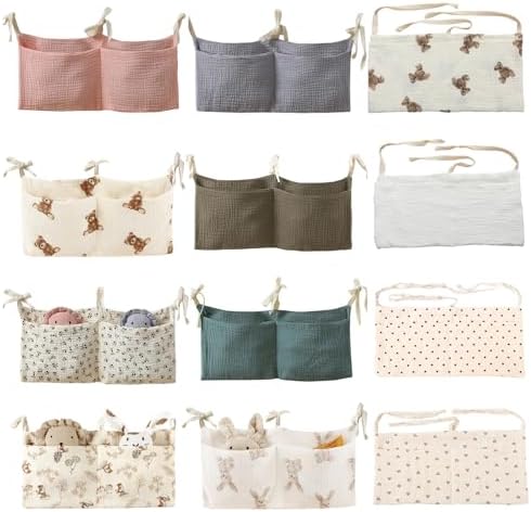 Baby Bedside Hanging Bags Storage Organizer Milk Bottle Toy Crib Baby Nappy-Bag - Image 6