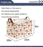 Sanjiaofeng Rectangular Kids Basket Cute Storage Bins, Mushroom Storage Basket - Image 2