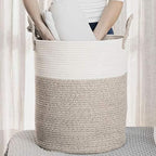 OrganiHaus Tall Cotton Rope Laundry Basket & Hamper, Blanket Storage 52L - Image 6