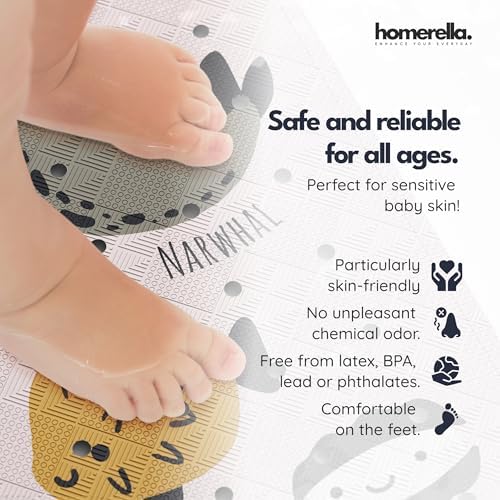 homerella Bathtub Mat Non Slip Kids 40x16 Baby Bath Mat Non Slip Anti Mold - Image 2