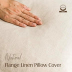 Foindtower Decorative Linen Lumbar Throw Pillow Covers 12x20 Natural Beige - Image 2