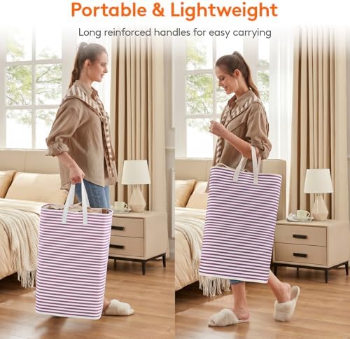 Lifewit 80L Large Laundry Baskets, 2 Pack, Reinforced Handles - Image 4