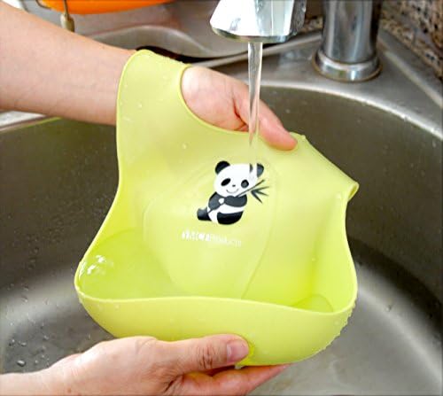 2-Pack Waterproof Silicone Baby Bib Lightweight Comfortable Easy-Wipe Clean - Image 5
