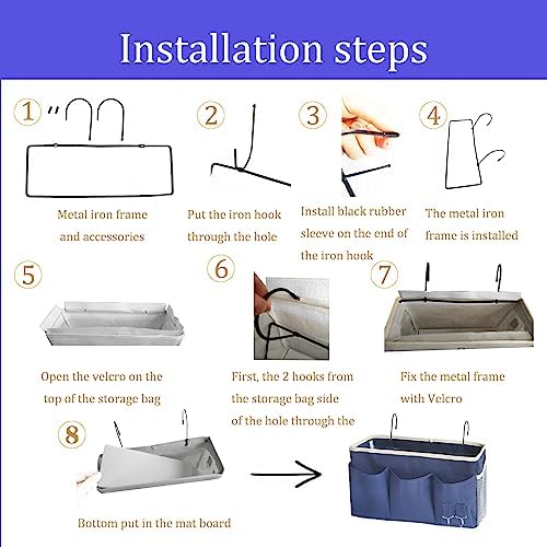 Bedside Caddy, Bedside Hanging Storage Organizer forBunk and Hospital Beds - Image 5